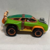 Green Teenage Mutant Ninja Turtle Michelangelo 2020 Viacom Hot Wheels Diecast Car