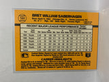 # 144 Bret Saberhagen  Kansas City Royals 1989 Donruss Baseball Cards
