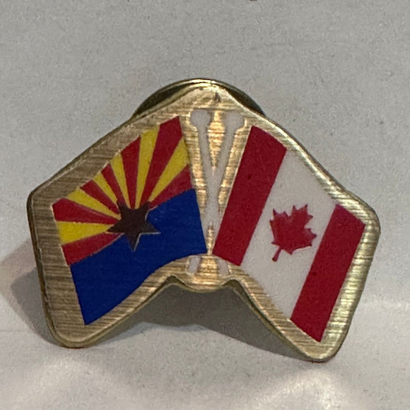 Arizona Canada Friendship Flags  Lapel Pin