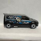 Silver Pepop and Sons Pest Patrol Ford Transit Connect GHC65 2019 Hot Wheels Diecast Car