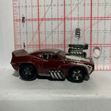 Red '69 Camaro Z28 HW First Editions Tooned Hot Wheels Diecast Car