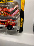 Red Inferno Fire Truck   Long Card Zuru Metal Machines Diecast Car