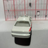 White Police #8030 Car Missing Wheel Unbranded Diecast Car