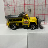 Yellow Highway Maintenance Truck 1990 MB222 Matchbox Municipal Diecast Car