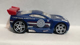 Blue Captain America Power Rage Avengers Hot Wheels Diecast Car