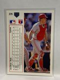 # 279 Joe Oliver  Cincinnati Reds 1991 UD Baseball card