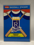 Team History Sticker Kansas City Royals 1989 Fleer Baseball card