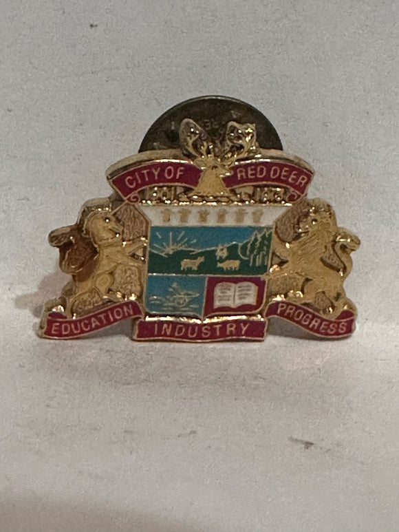 City of Red Deer Coat of Arms Alberta  Lapel Pin