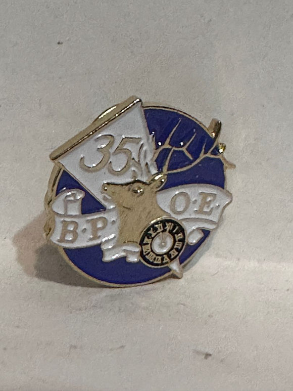 35 Years BPOE Elks Club  Lapel Pin