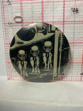 Three Figures Fixing Alien Ship  Button Pinback