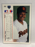 # 253 Rafael Valdez  San Diego Padres 1991 UD Baseball card