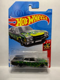 Green Flames '70 Chevelle SS Wagon HW Flames FYF14 D7C3 2017 Long Card Hot Wheels Diecast Car