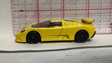 Yellow '94 Bugatti EB110 SS GRX25 ©2020 Hot Wheels Diecast Car