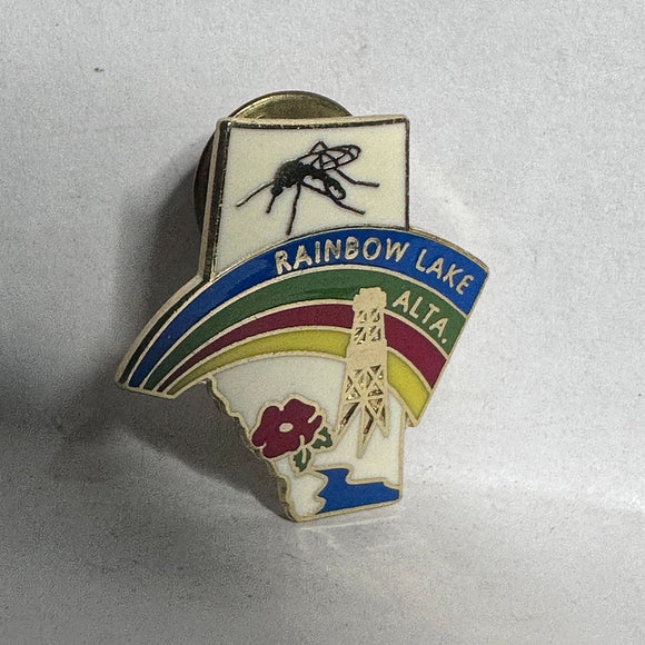 Rainbow Lake Alta Alberta Symbols  Lapel Pin