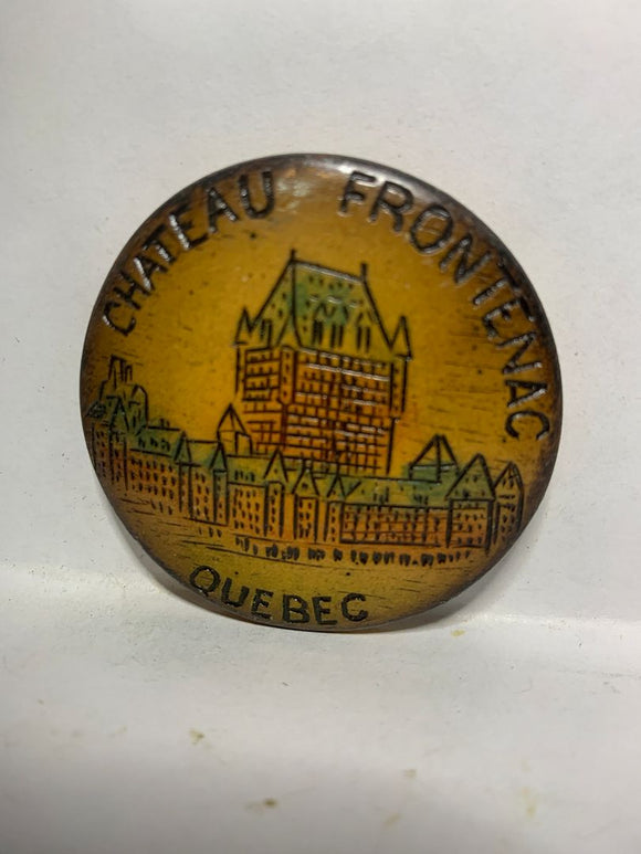 Chateau Frontonac Quebec Hotel  Button Pinback