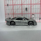 Silver Mercedes-Benz CLK-GTR Street Version Maisto Diecast Car