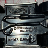 Silver Toyota Supra Tooned Hot Wheels Diecast Car