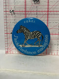 F.O.A.E.I. Zebra J'aide l'enfance inadaptee  Button Pinback