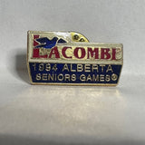 Lacombe 1994 Alberta Seniors Games Logo  Lapel Pin