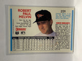 # 231 Bob Melvin  Baltimore Orioles 1992 Donruss Baseball Cards