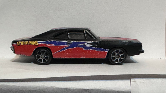Black Spiderman 1969 Dodge Charger R/T Maisto Diecast Car