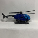 Blue  Police Helicopter P806 Unbranded Aircraft Diecast Car