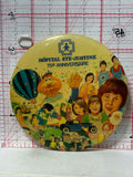Hopital Ste-Justine 75th Aniversey Logo  Button Pinback