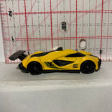 Yellow Mach Speeder FJV63 Hot Wheels Diecast Car