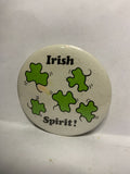 Irish Spirit Shamrock Clevers  Button Pinback