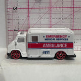 White Ambulance  Maisto Diecast Car
