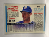 # 141 Tom Henke  Toronto Blue Jays 1992 Donruss Baseball Cards