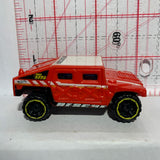 Red Rescue General Corp Humvee 0773 Hot Wheels Diecast Car