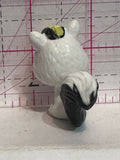 White Shunk Yellow Stripe Mini Barbie Pet Accessory Animal Toy