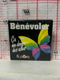 Benevoler Ca me donne des ailes Butterfly FCAQ  Button Pinback
