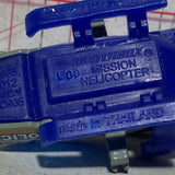 Grey Police Mission Helicopter Matchbox Diecast Car