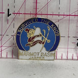 I Survived The Knob Marmot Basin Jasper Alberta  Lapel Pin