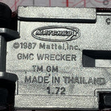 Red Pacific Wreak & Salvage GMC Wrecker Tow Truck 1/72  Matchbox Diecast Car