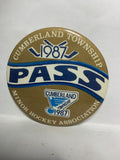 Cumberland 1987 miner Hockey Association Pass  Button Pinback
