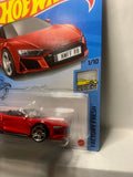 Red 2019 Audi R8 Spyder Factory Fresh GHF93 M7C6 2018 Long Card Hot Wheels Diecast Car