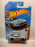 Blue #19 Gulf Custom '18 Ford Mustang Gt Muscle Mania FYB67 D7C3 G1 2018 Long Card Hot Wheels Diecast Car