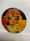 French CBC TV Clown Female  Button Pinback