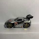 Silver Toyota Supra Tooned Hot Wheels Diecast Car