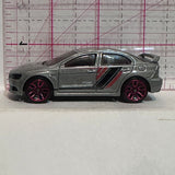 Silver 2008 Lancer Evolution Hot Wheels Diecast Car