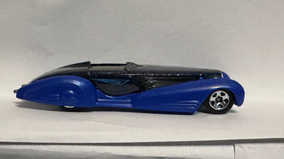 Black Blue X1635 Custom Cadillac Caddy Fleetwood ©2012 Hot Wheels Diecast Car