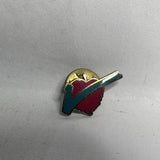 Green Check Mark Apple  Lapel Pin