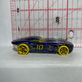 Blue #10 Volcano Circuit Fast Felion Hot Wheels Diecast Car
