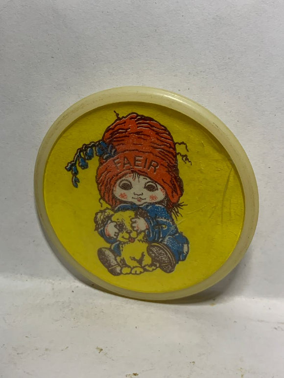 Faeir Fairy Small Child Playing with Puppy  Button Pinback