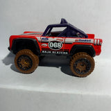 Red Baja Blazers Custom Ford Bronco Hot Wheels Diecast Car