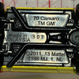 Yellow Workshop '70 Camaro 2011 Hot Wheels Diecast Car