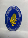 6th Festival Du Ble D'Inde 1985 Lucecille Mascot  Button Pinback